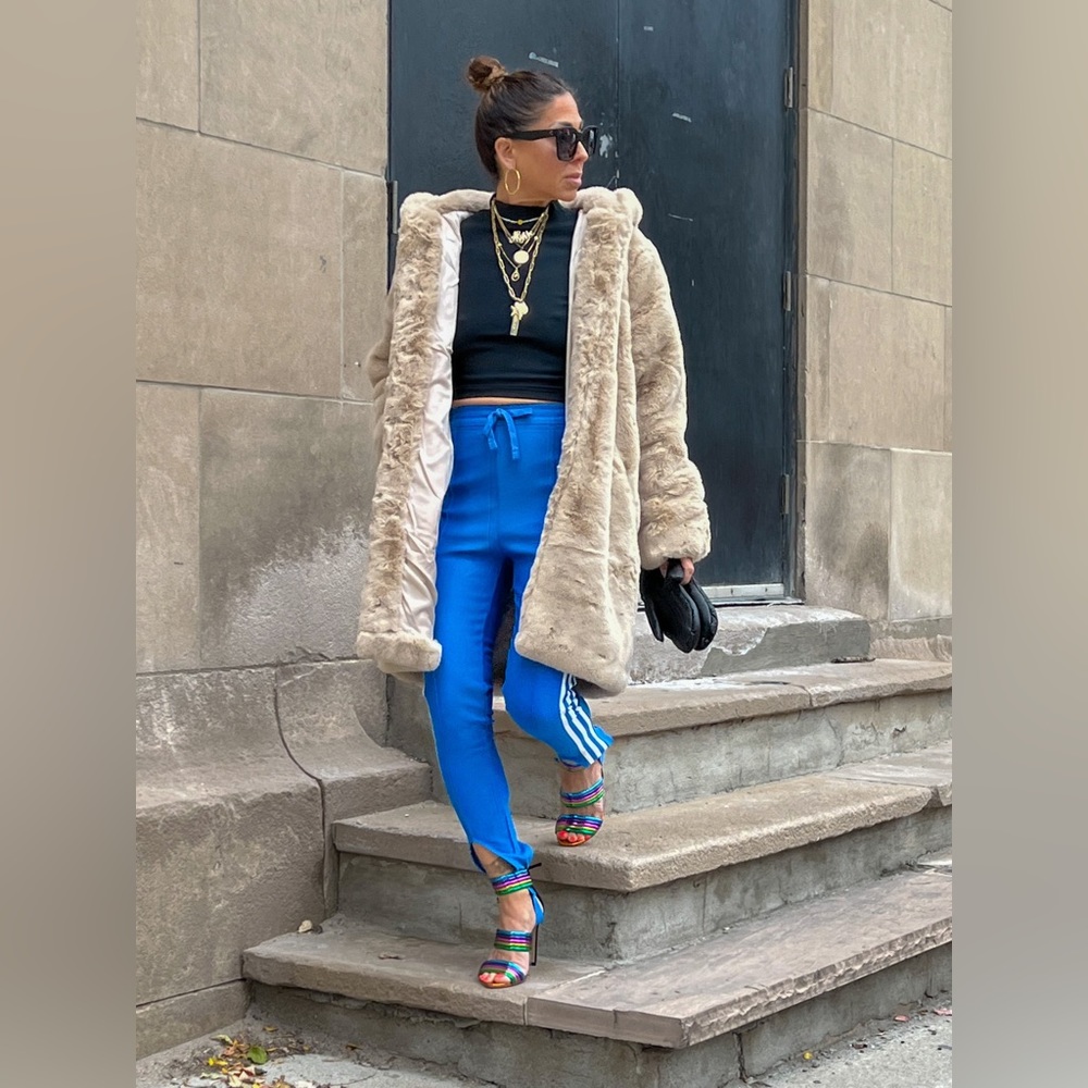 Apparis Brand New Faux Fur Myra Coat // Latte